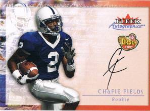 2000 Chafie Fields Fleer Traditions Autographics Rookie Auto Autograph